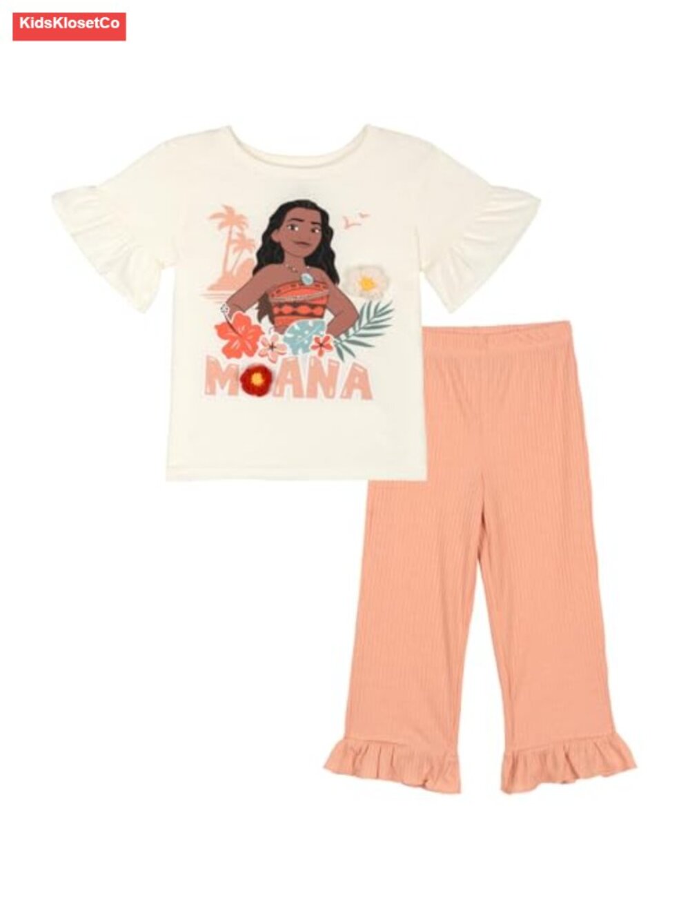 Girls 2-Piece T-Shirt and Leggings Set Cotton Blend Streetwear Kids Outfit